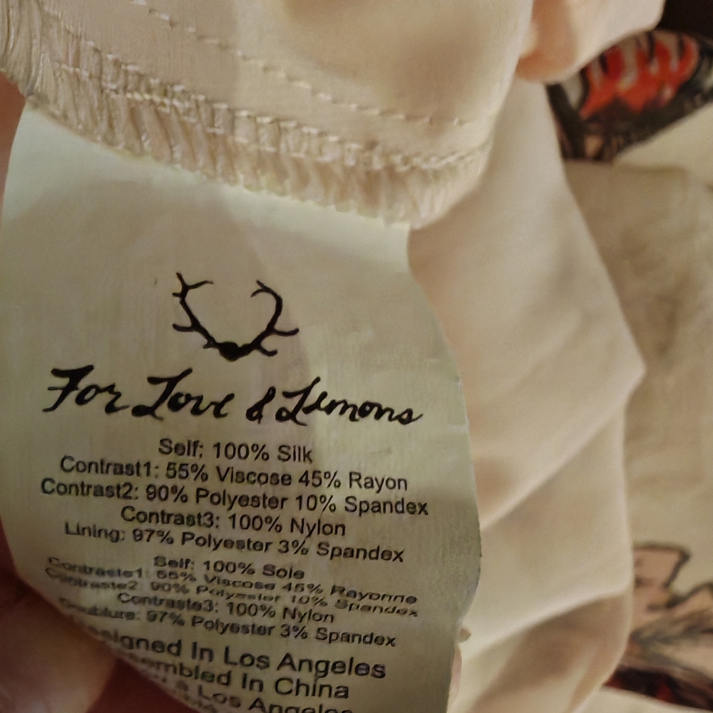 For Love and Lemons Sierra Silk Mini Dress Floral XS 011500 - Picture 9 of 16